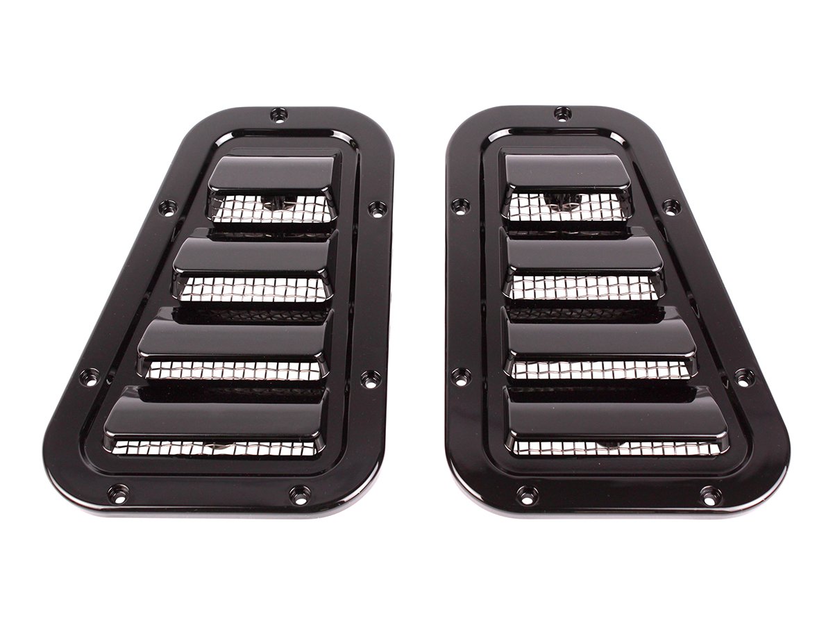 Sport Wing Top Vent Grilles - Gloss Black